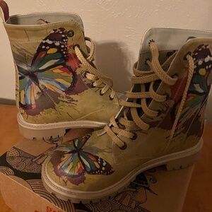 Light Beige Butterfly Boots